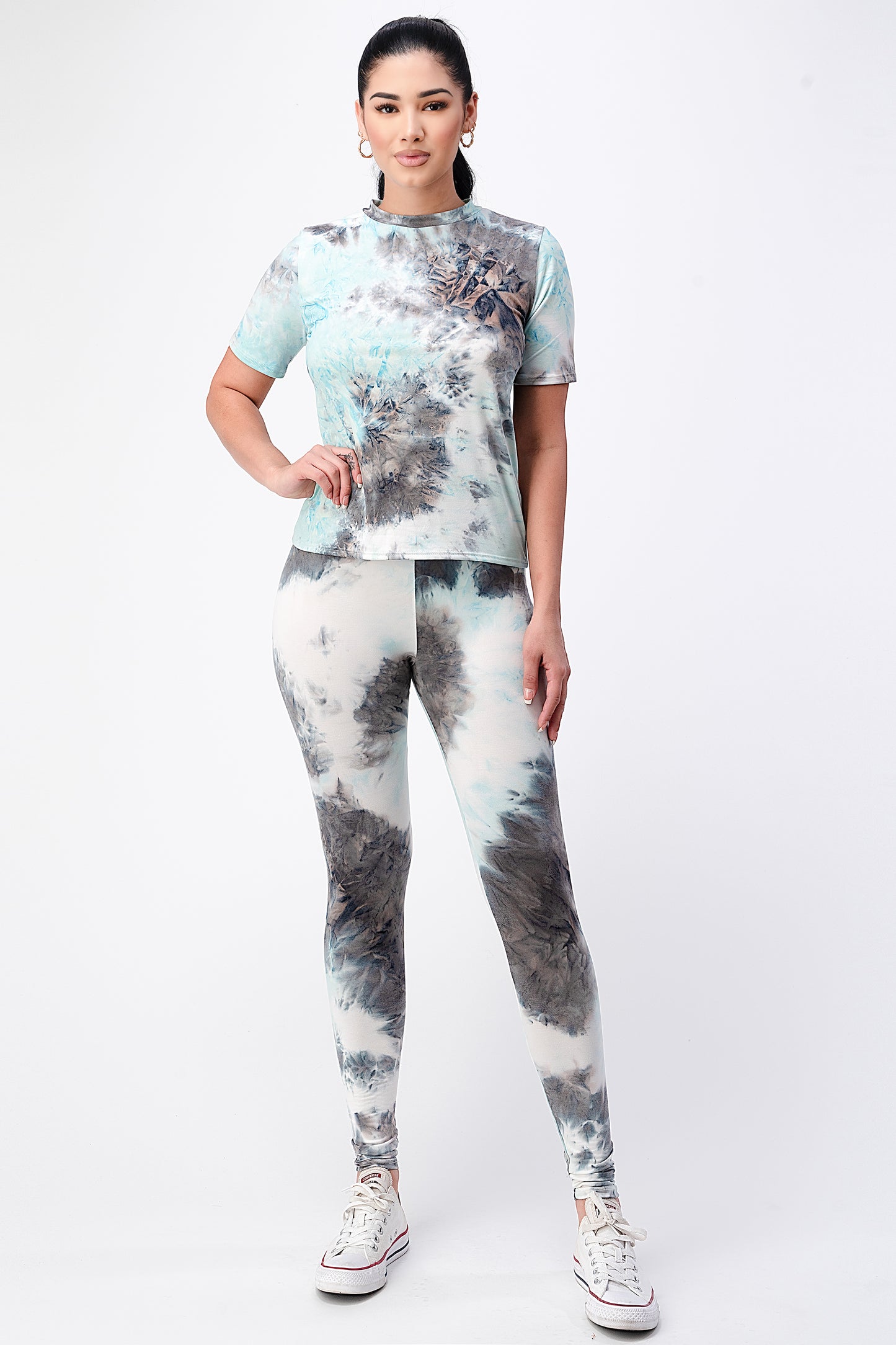Tie-Dye T-shirt and Leggings Set
