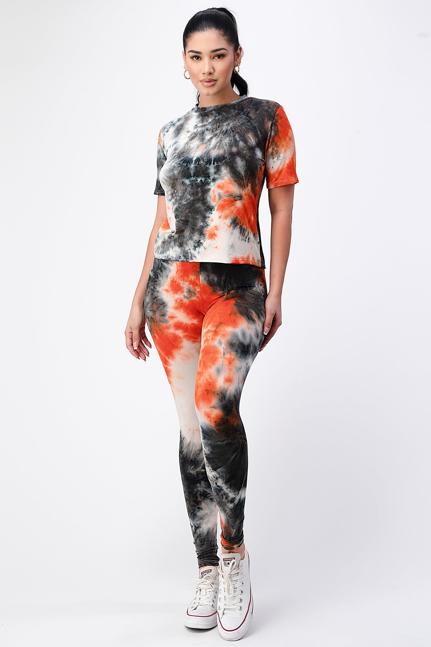 Tie-Dye T-shirt and Leggings Set