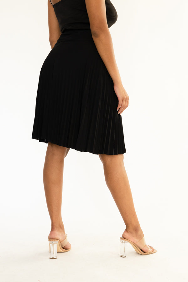 Midi Pleated Skirt- D003SK
