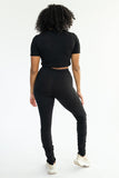Ruched Leggings with Crop Top