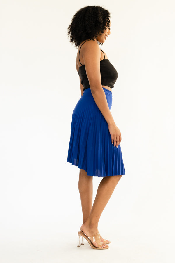 Midi Pleated Skirt- D003SK