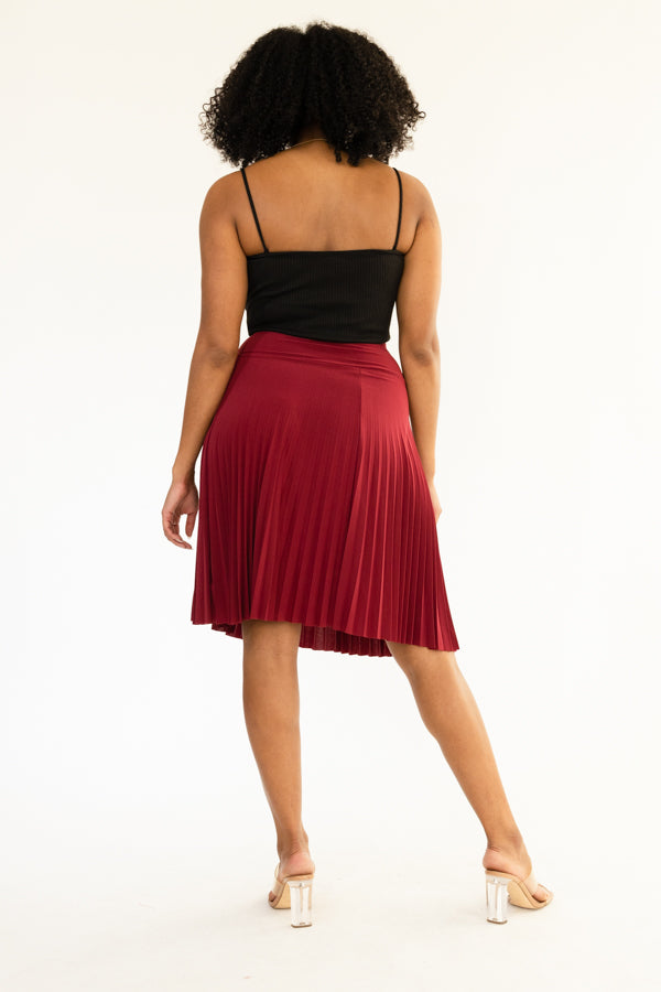 Midi Pleated Skirt- D003SK