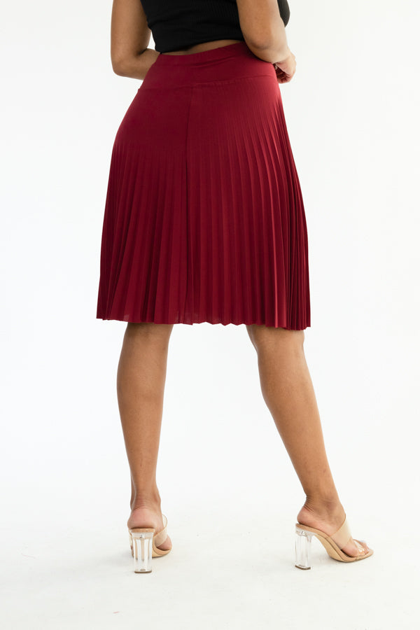 Midi Pleated Skirt- D003SK