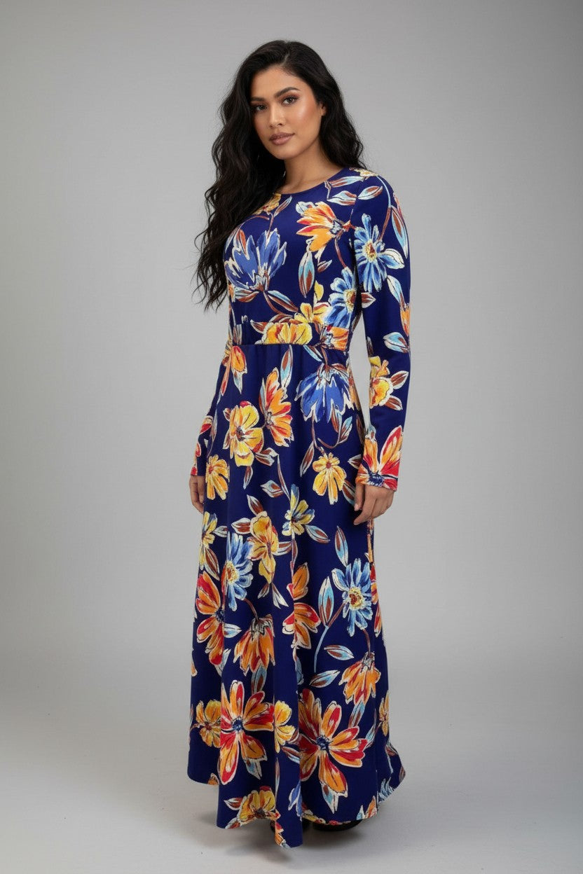 Full sleeve modest dress