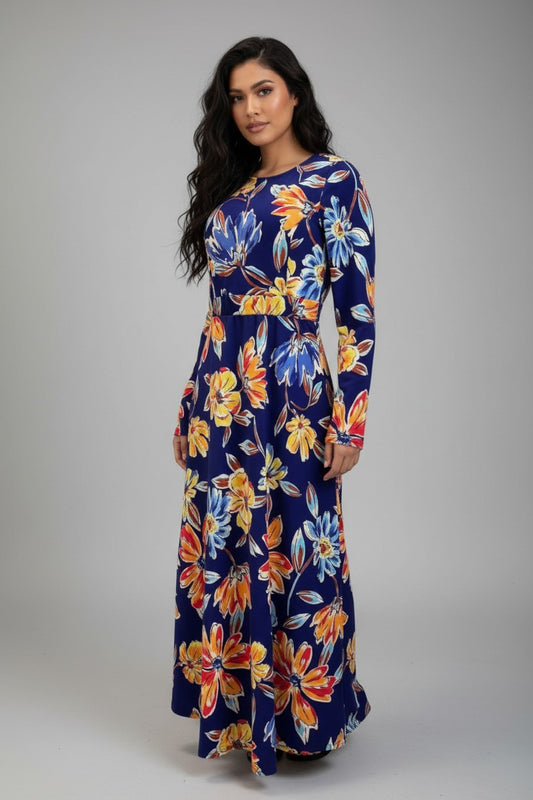 Full sleeve modest dress