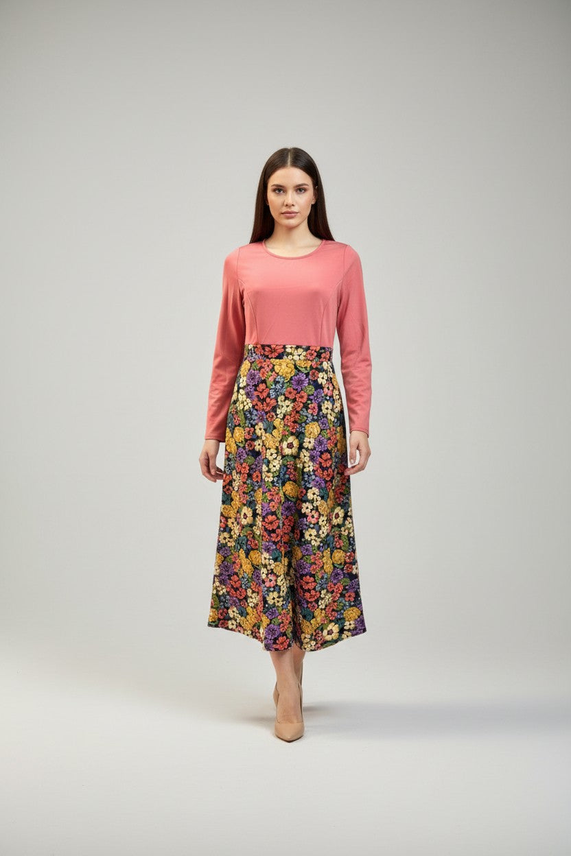 Full sleeve modest dress