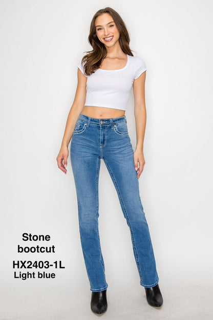 Boot cut jean pants