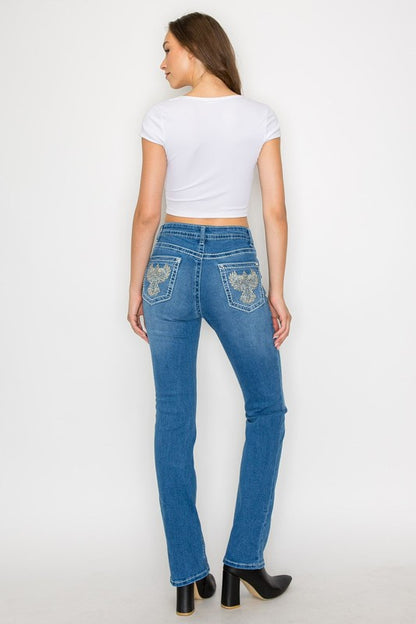 Boot cut jean pants