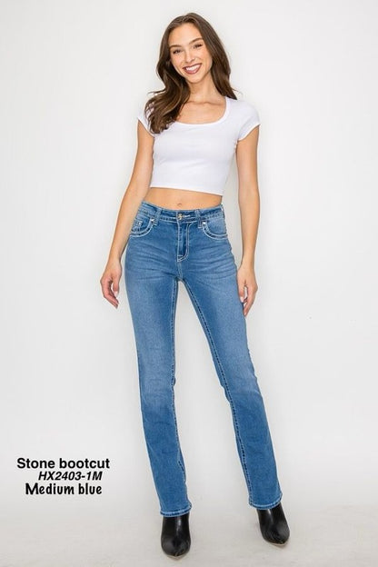 Boot cut jean pants