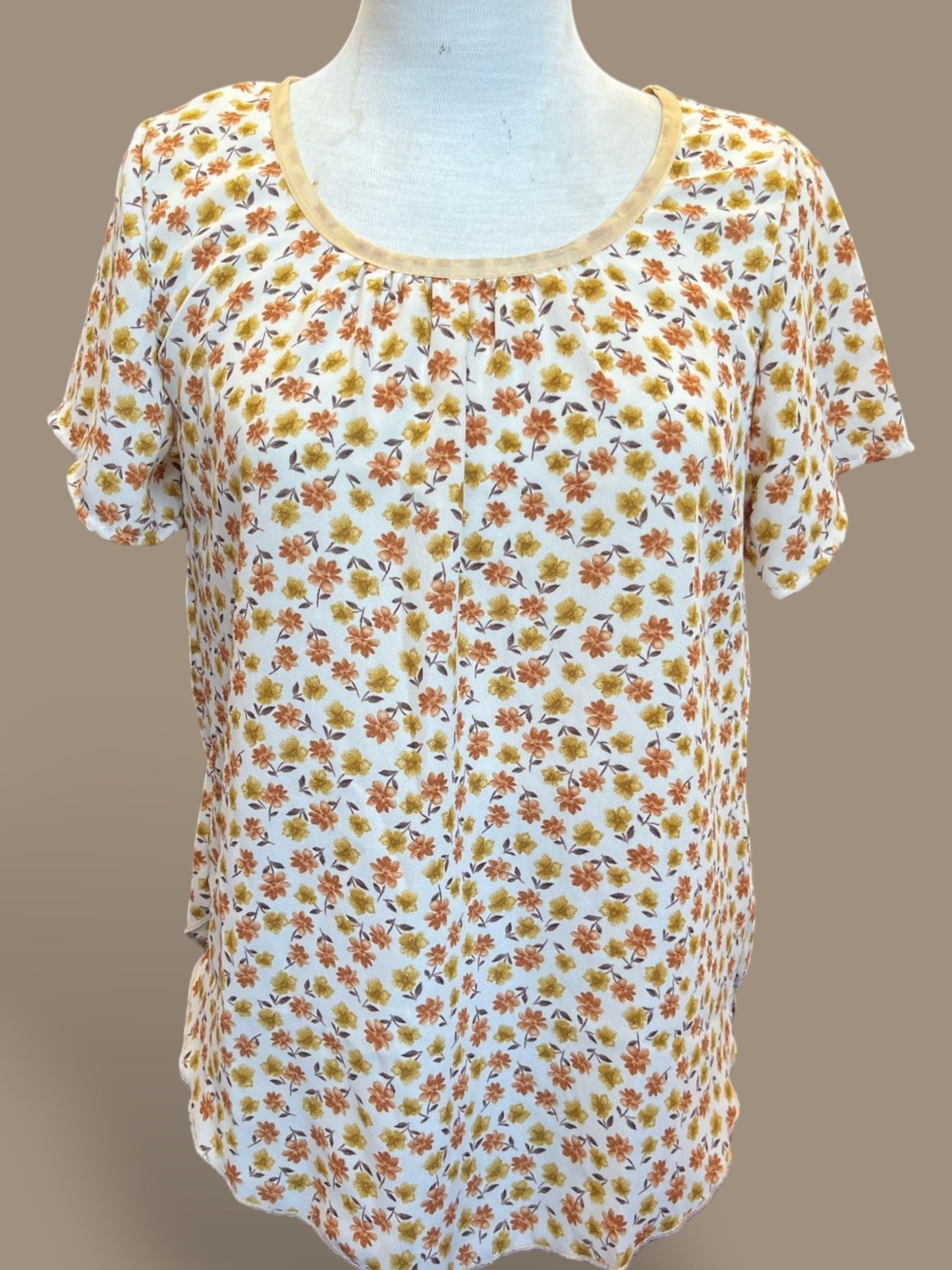 Short sleeve printed summer Blouse