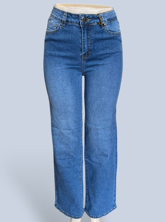 Straight Leg Jean Pants_Highwaisted