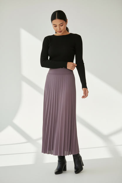 Long Pleated Skirt- D001S