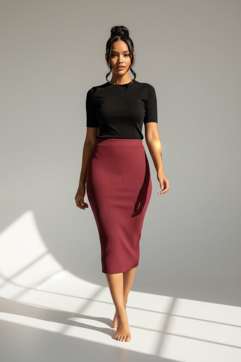 1047 Rib Skirt