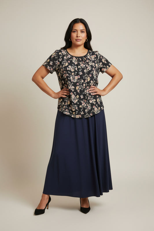 Short sleeve printed summer Blouse