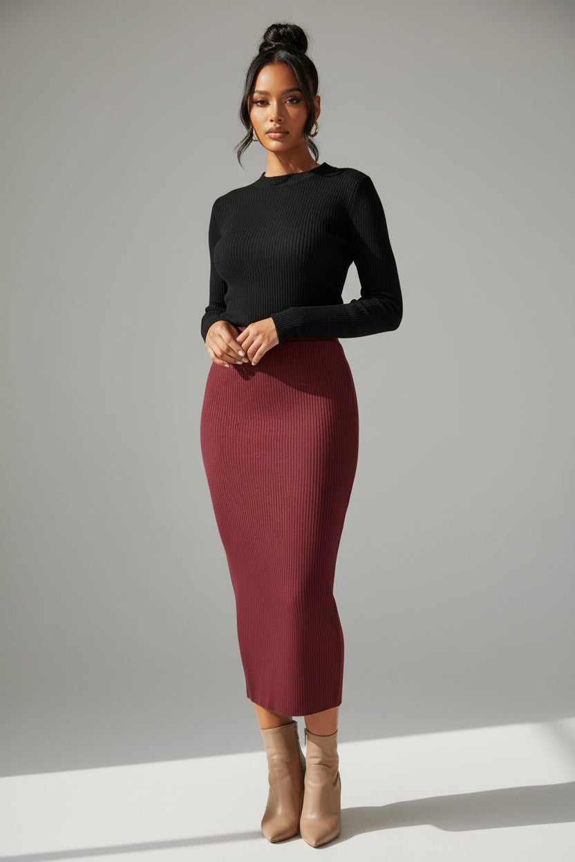 1047 Rib Skirt