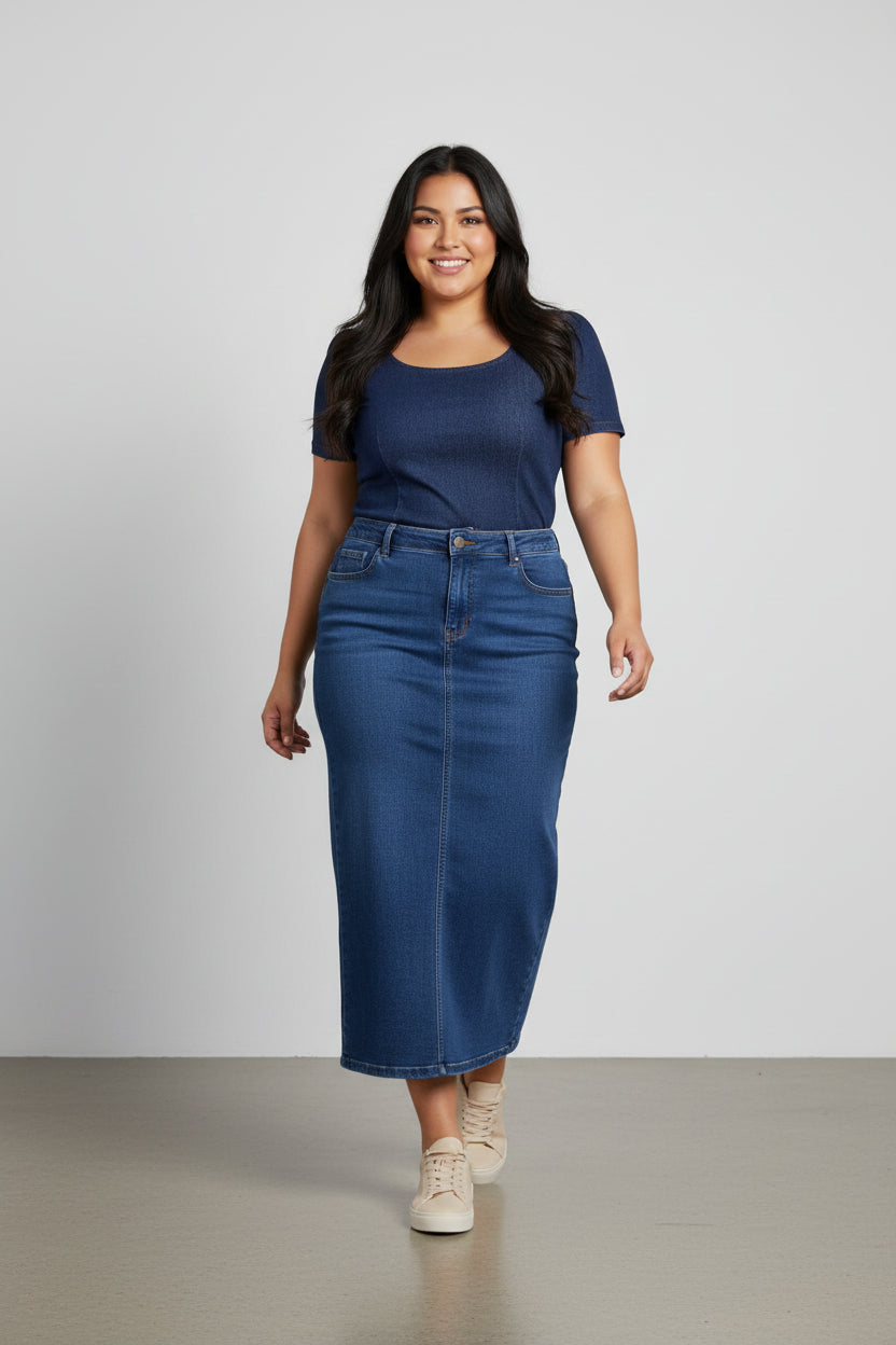 Denim Skirt Plus