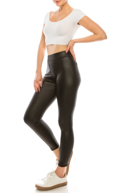 Vegan Leather Leggings