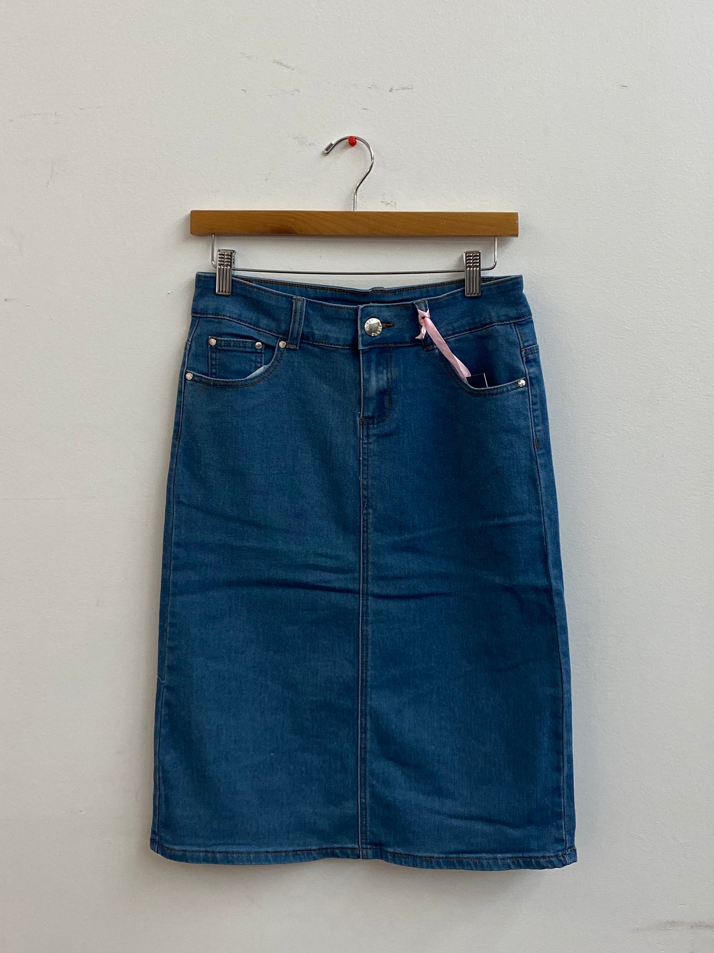 MF104SSK - Denim Midi Skirt