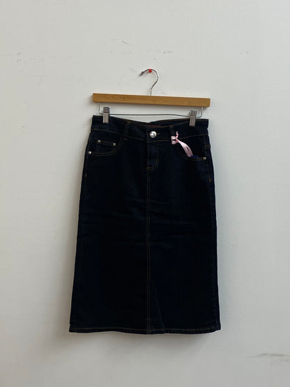 MF104SSK - Denim Midi Skirt