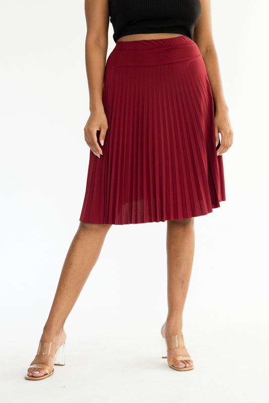 Midi Pleated Skirt- D003SK