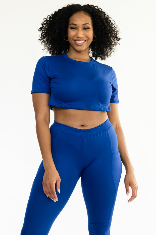 Ruched Leggings with Crop Top