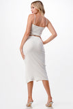 Midi Skirt Crop Top Set